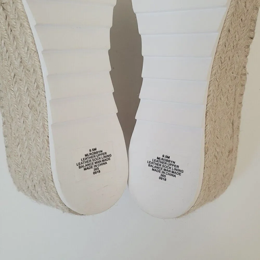 Marc Fisher Robbyn White Espadrille Slip on Sandal Size 9.5 - Picture 6 of 7
